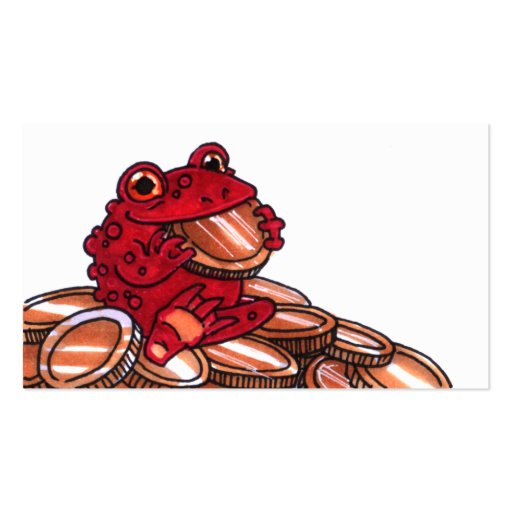 Money Toad Card Template Business Card (front side)