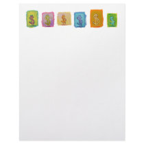 Money wealth abundance economics fun happy art customized letterhead