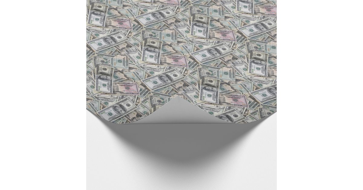 money wrapping paper Zazzle