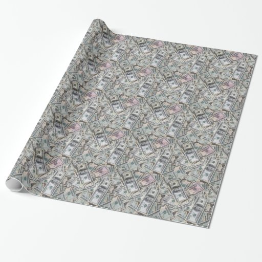 money wrapping paper Zazzle