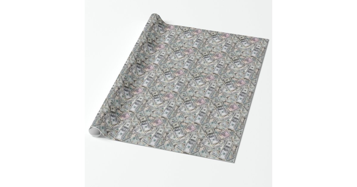 money wrapping paper Zazzle