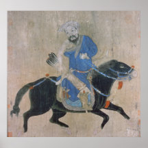 Mongol archer on horseback print