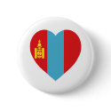 Mongolia Flag Heart buttons by Vexillophile Mongolia Flag Heart buttons