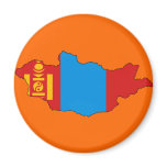 Mongolia flag map magnets