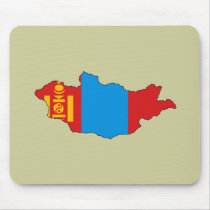 Mongolia flag map mousepads