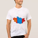 Mongolia flag map shirt