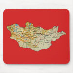Mongolia Map Mousepad