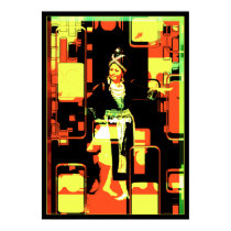 Mongolian Dancing Girl framed posters