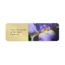 Mongram Purple Iris Wedding Address Label