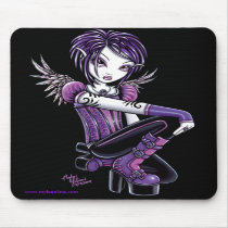 Monica Purple Tattoo Angel Mousepad by mykajelina Monica Purple Tattoo Angel Mousepad