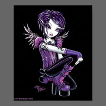 "Monica" Purple Tattoo Angel Posters posters
