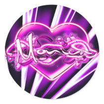 Monica Round Stickers