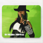 Monique With Gun Mousepad