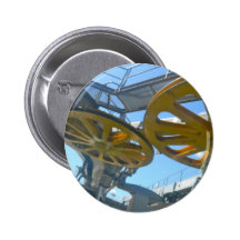 Monjuic Cable Car Gears, Aerial Tramway, Barcelona Pinback Button
