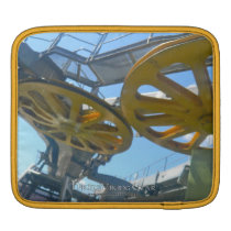 Monjuic Cable Car Gears, Aerial Tramway, Barcelona Sleeves For Ipads