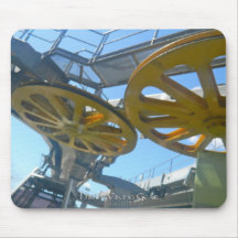 Monjuic Cable Car Gears, Aerial Tramway, Barcelona Mouse Pads