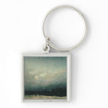 Monk by sea, 1809 key chain