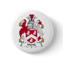 Monk Family Crest buttons by coatsofarms Monk Family Crest buttons