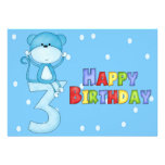 Monkey 3rd Birthday  Invitations