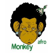 Monkey Afro t-shirts