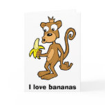 note, greeting, card, monkey, ape, banana, yellow,