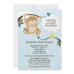 Monkey and Birdie Neutral Baby Shower Invite