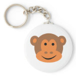 Monkey Ape Chimp Gorilla Head Keychain