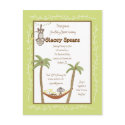 Monkey Around Baby Shower Invitations postcards