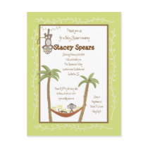 Monkey Around Baby Shower Invitations postcards by allpetscherished Monkey Around Baby Shower Invitations postcards