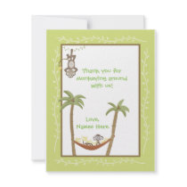 Monkey Around Baby Shower Thank you notes invitations