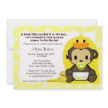 Monkey Baby Duckie Bath Shower Invitation