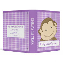 MONKEY Baby Scrapbook Keepsake Shower Gift Binders
