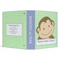 MONKEY Baby Scrapbook Keepsake Shower Gift binders