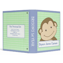 MONKEY Baby Scrapbook Keepsake Shower Gift binders