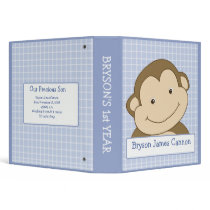 MONKEY Baby Scrapbook Keepsake Shower Gift binders