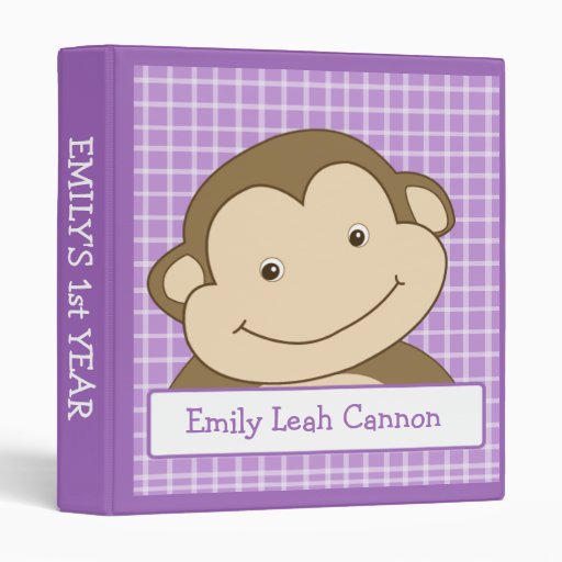 MONKEY Baby Scrapbook Keepsake Shower Gift Binders