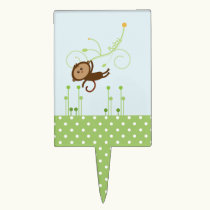Monkey Baby Shower Cake Topper cake picks