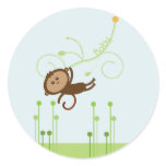 Monkey Baby Shower Cupcake Topper/Sticker