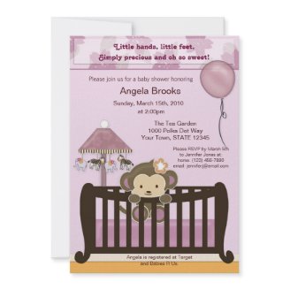 Monkey Baby Shower Invitation