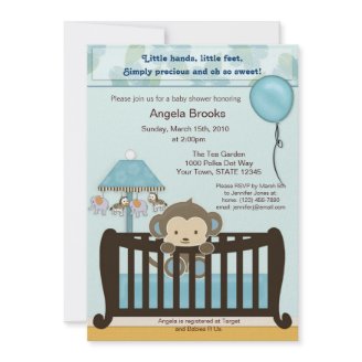 Monkey Baby Shower Invitation