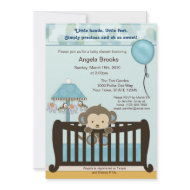 Monkey Baby Shower Invitation invitation