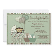 Monkey Baby Shower Invitation invitation