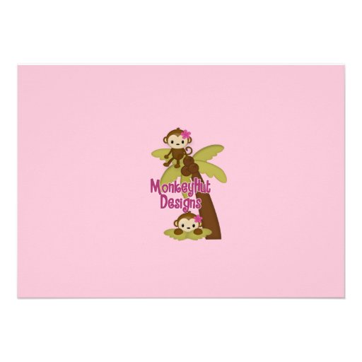 MONKEY Baby Shower Invitation 3 Little Monkeys