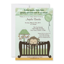 Monkey Baby Shower Invitation CJ GREEN