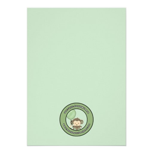 Monkey Baby Shower Invitation CJ GREEN