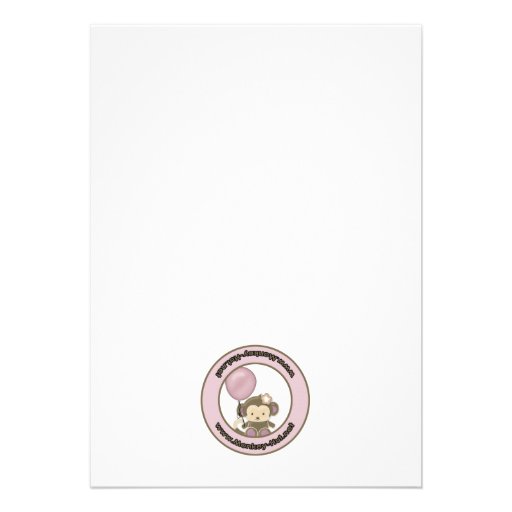 Monkey Baby Shower Invitation CJ ORCHID