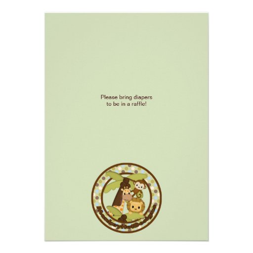 MONKEY Baby Shower Invitation Jungle Pals JPN-M