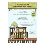 Monkey Baby Shower Invitation jungle safari CA-B