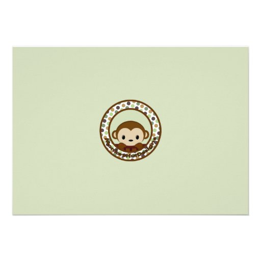 MONKEY Baby Shower invitation Mod Pod Pop Crib MPP