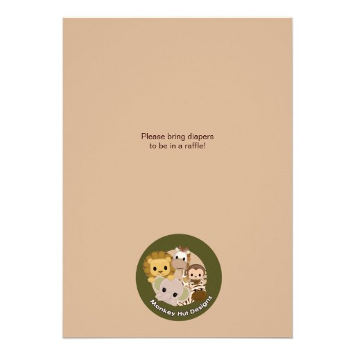 MONKEY Baby Shower Invitation Nali Jungle NJM